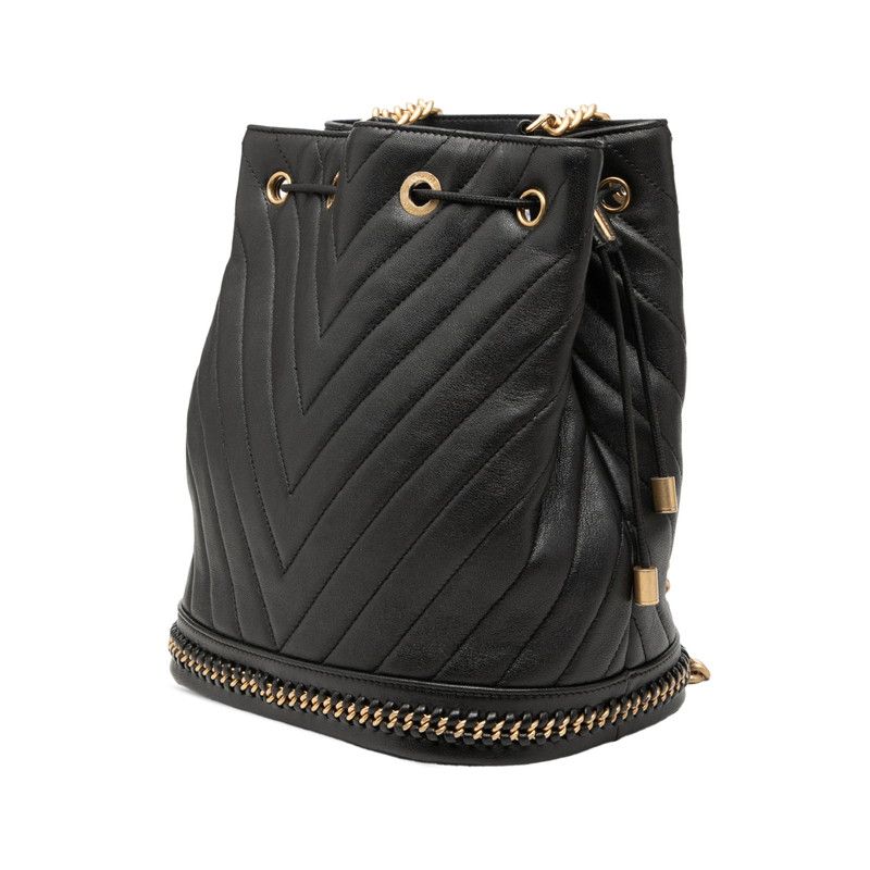 Chanel Chez Blanc Stitch CC Logo Chain Shoulder Bag Black Lambskin — view 2