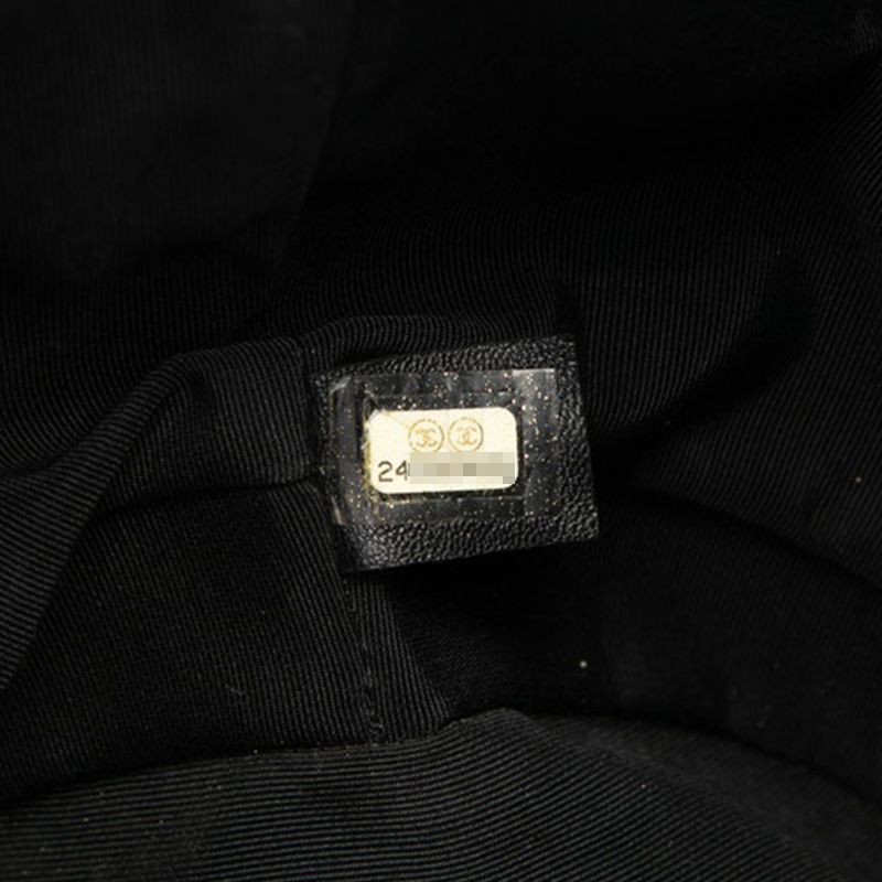 Chanel Chez Blanc Stitch CC Logo Chain Shoulder Bag Black Lambskin — view 6