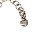 Chanel CC Logo Necklace Silver Metal Rhinestone — view 6