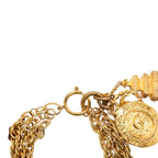 Chanel Vintage CC Logo Triple Strand Chain Bracelet Gold Plated — view 5
