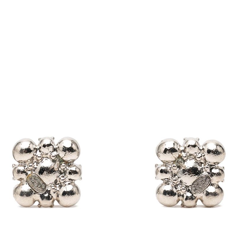 Chanel Bijou Earrings Silver Metal Rhinestone — view 2