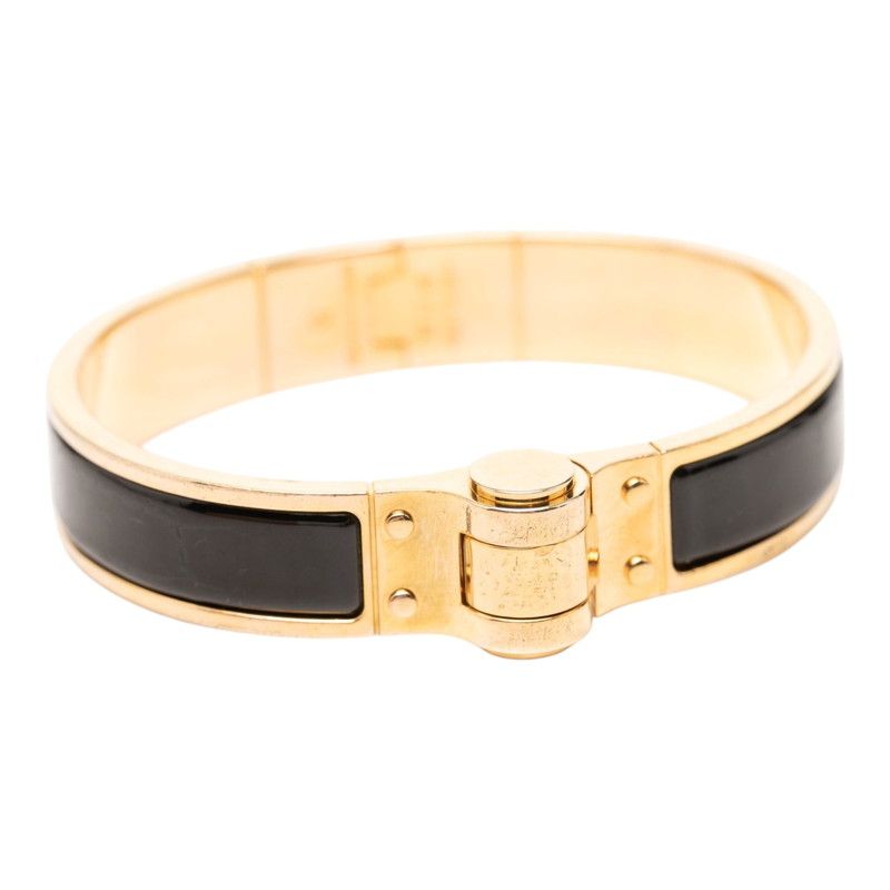 Hermes Charnier Bracelet Gold Black Plated