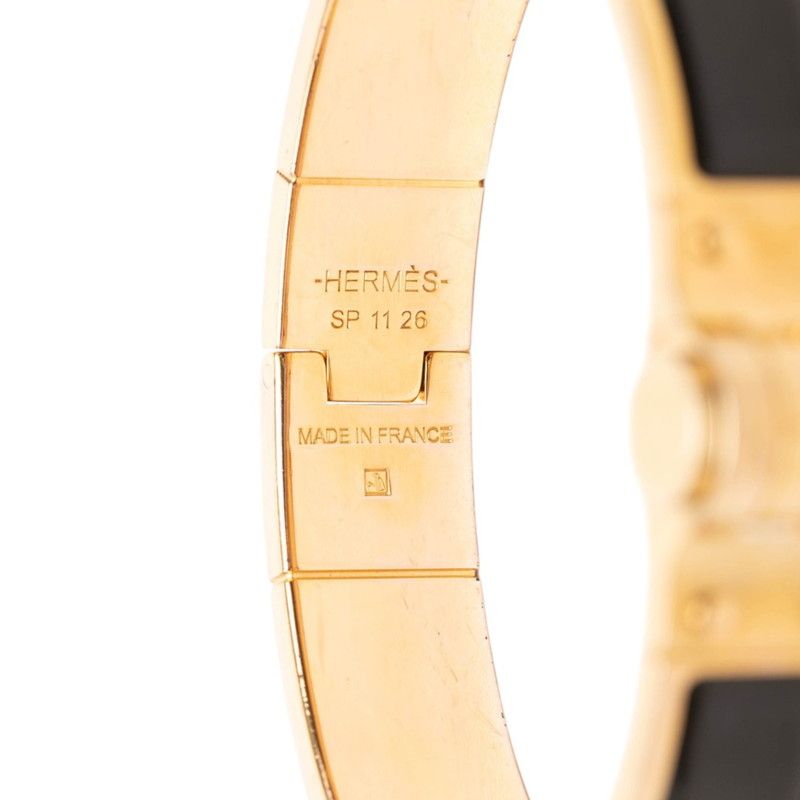 Hermes Charnier Bracelet Gold Black Plated — view 5
