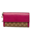 Gucci GG Canvas Wallet Beige Pink
