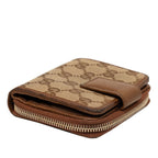 Gucci GG Canvas Bifold Wallet Beige Brown — view 5