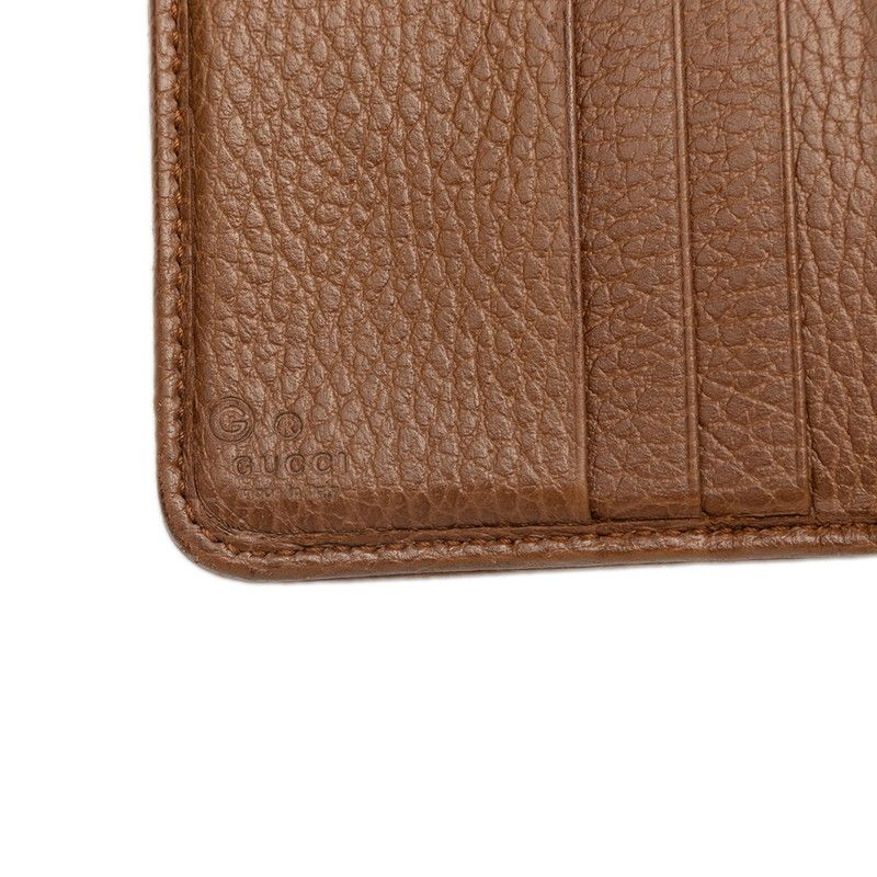 Gucci GG Canvas Bifold Wallet Beige Brown — view 9