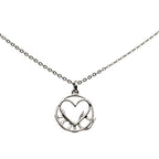 Dior Logo Heart Motif Pendant Silver Gray Metal — view 2