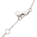 Dior Logo Button Motif Necklace Silver Metal — view 4
