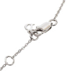 Dior Logo Button Motif Necklace Silver Metal — view 5