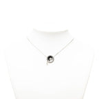 Dior Logo Button Motif Chain Necklace Silver Metal — view 7