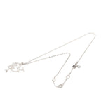 Dior I Love Heart Arrow Chain Pendant Silver Metal