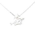 Dior I Love Heart Arrow Chain Pendant Silver Metal — view 2