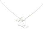 Dior I Love Heart Arrow Chain Pendant Silver Metal — view 3