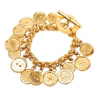 Celine Triomphe Button Motif Bracelet Gold Plated — view 2