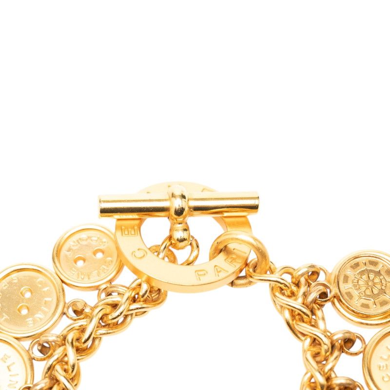 Celine Triomphe Button Motif Bracelet Gold Plated — view 4