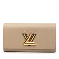 Louis Vuitton Epi Portefeuille Twist Wallet Beige Leather