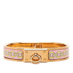 Hermes Click Ano Bracelet Gold Pink Yellow Plated