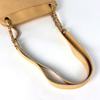 Chanel Logo Chain Tote Shoulder Bag Caviar Leather Beige — view 7