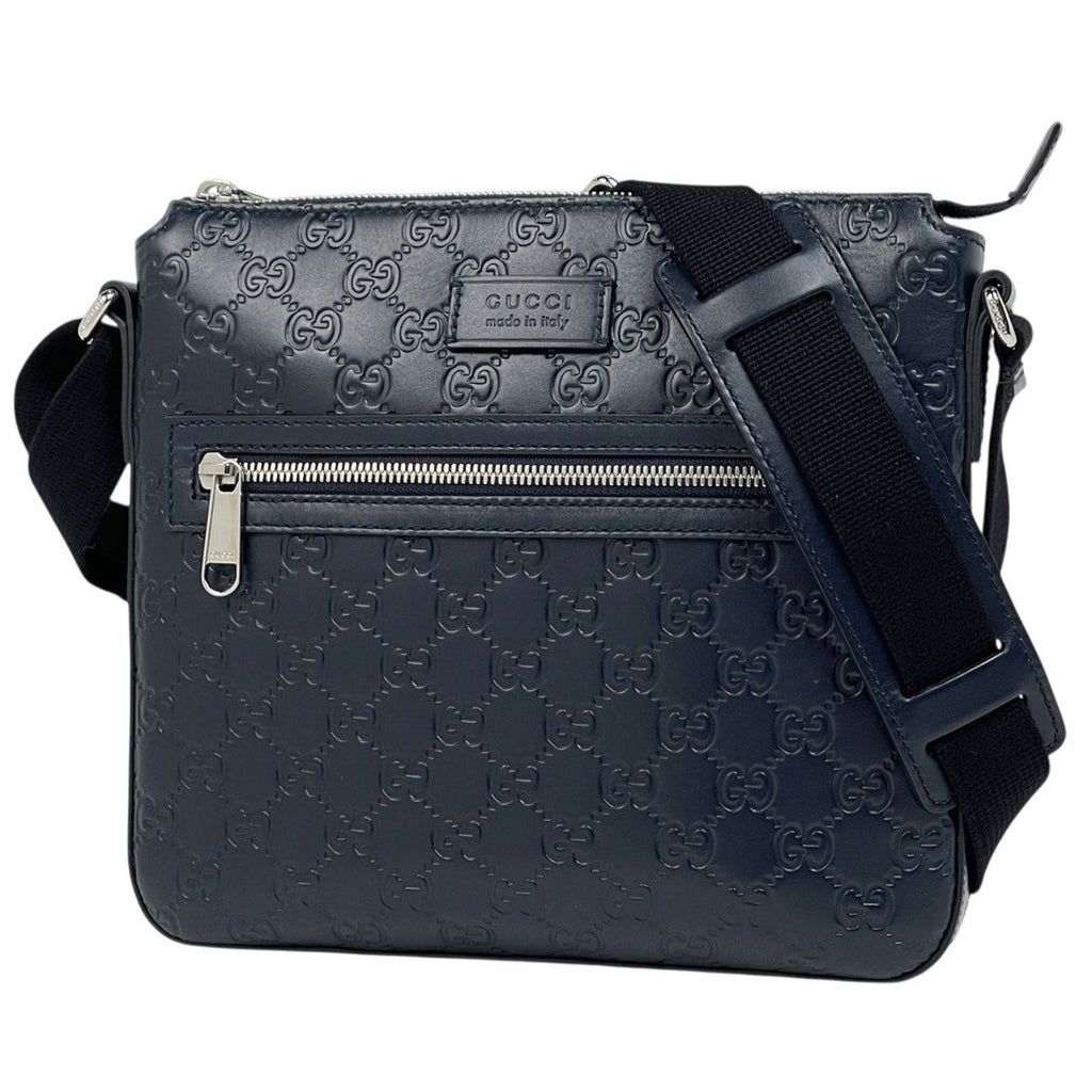 Gucci Guccissima Messenger Bag GG Pattern Shi Marais the Navy
