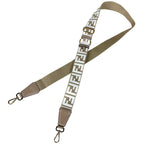 Fendi Zucca Pattern Shoulder Strap Crossbody Canvas Leather Beige