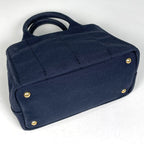 Prada Canapa Tote 2-Way Canvas Navy — view 2
