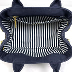Prada Canapa Tote 2-Way Canvas Navy — view 7