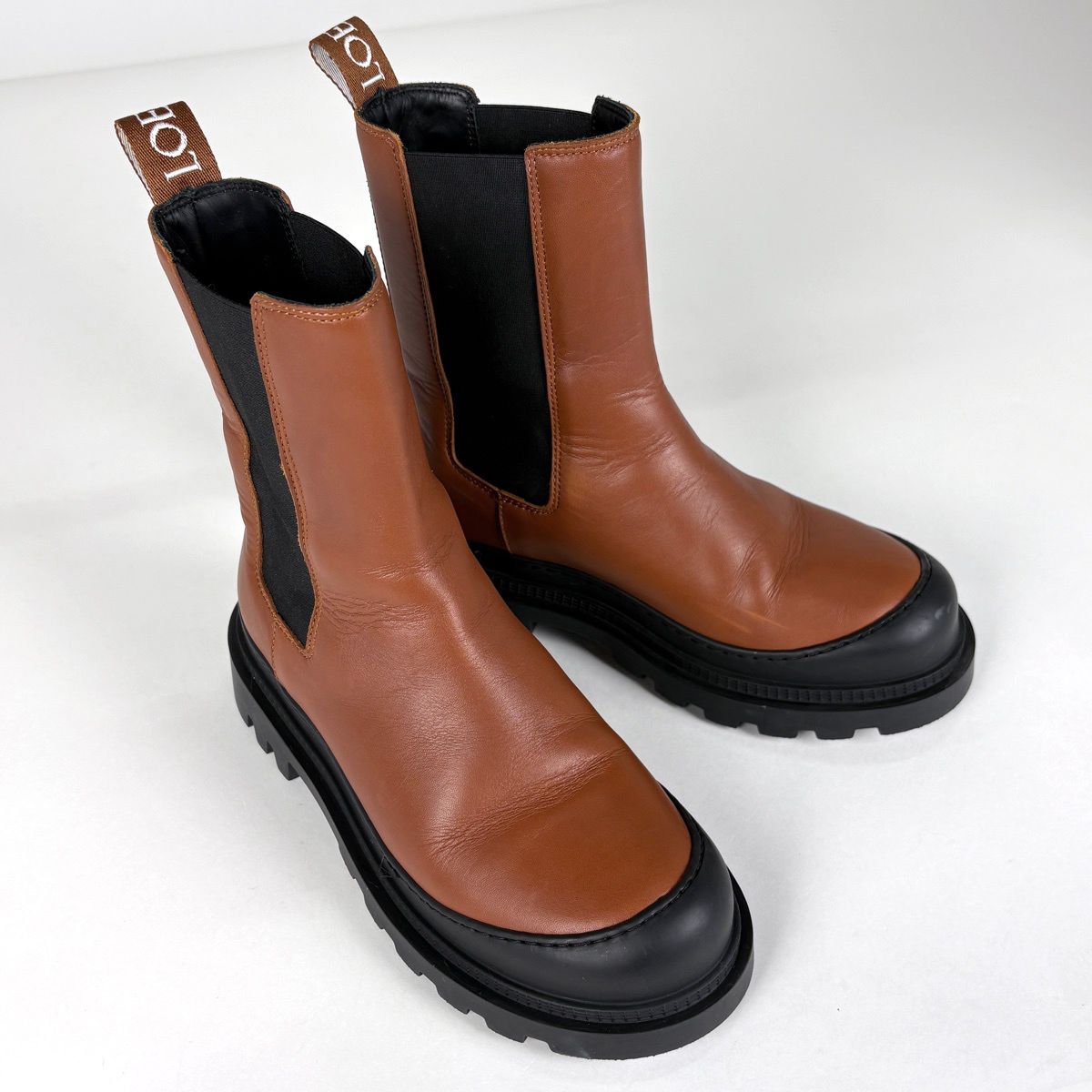 Loewe Chelsea Boots Side Gore Shoes Leather Brown — view 6