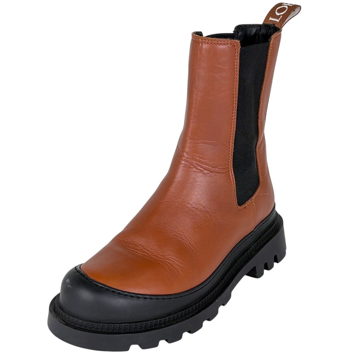 Loewe Chelsea Boots Side Gore Shoes Leather Brown
