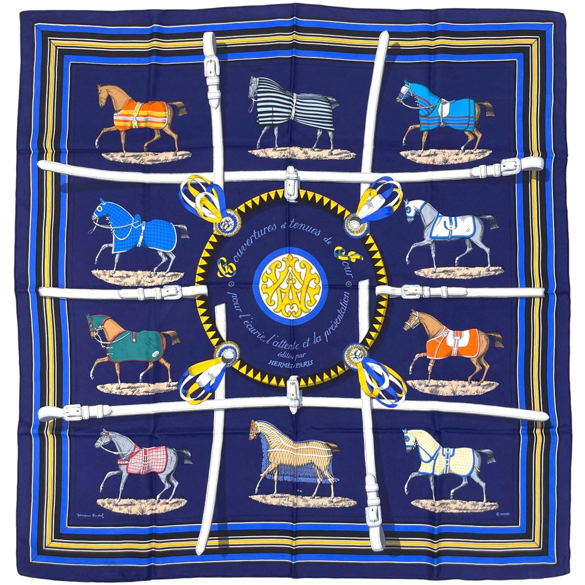 Hermes Carre 90 Couvertures Et Tenues de Jour Horse Wear Editees Par Racehorse