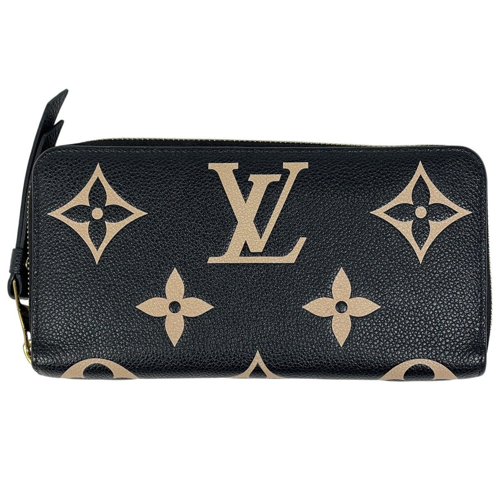 Louis Vuitton Zippy Wallet Round Zip Around Bicolor Monogram Empreinte Black