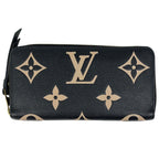 Louis Vuitton Zippy Wallet Round Zip Around Bicolor Monogram Empreinte Black