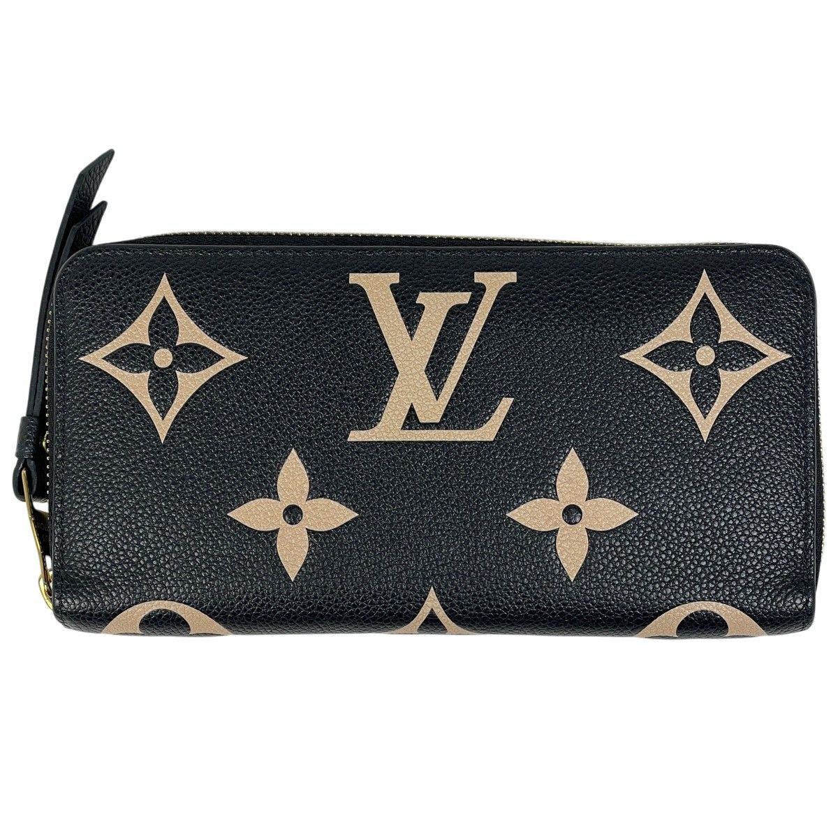 Louis Vuitton Zippy Wallet Round Zip Around Bicolor Monogram Empreinte Black