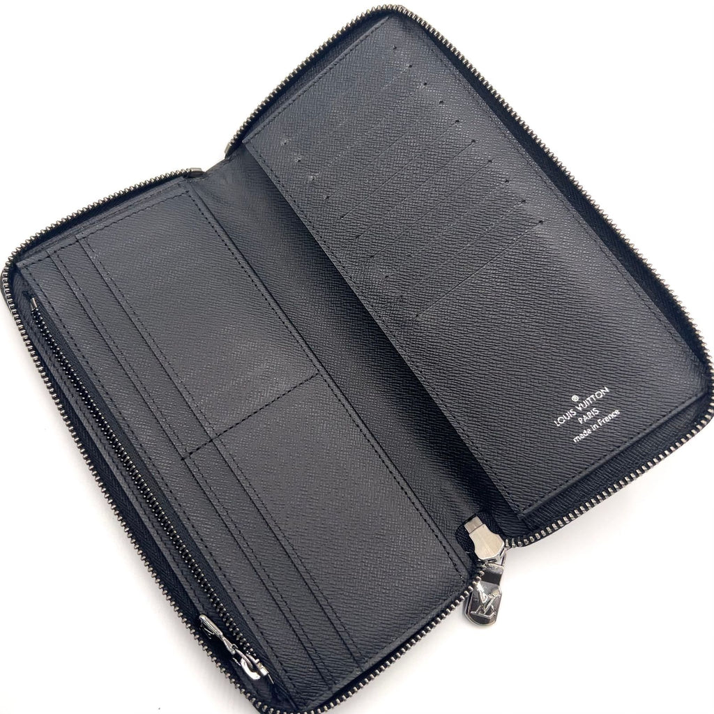 Louis Vuitton Zippy Wallet Vertical Monogram Eclipse Leather Black Zip Around — view 3