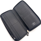 Louis Vuitton Zippy Wallet Vertical Monogram Eclipse Leather Black Zip Around — view 3