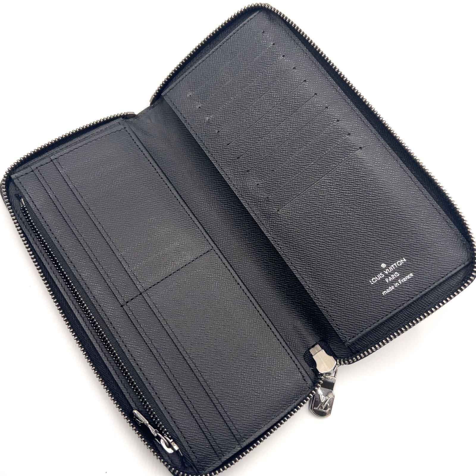 Louis Vuitton Zippy Wallet Vertical Monogram Eclipse Leather Black Zip Around — view 3