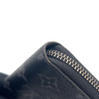 Louis Vuitton Zippy Wallet Vertical Monogram Eclipse Leather Black Zip Around — view 9