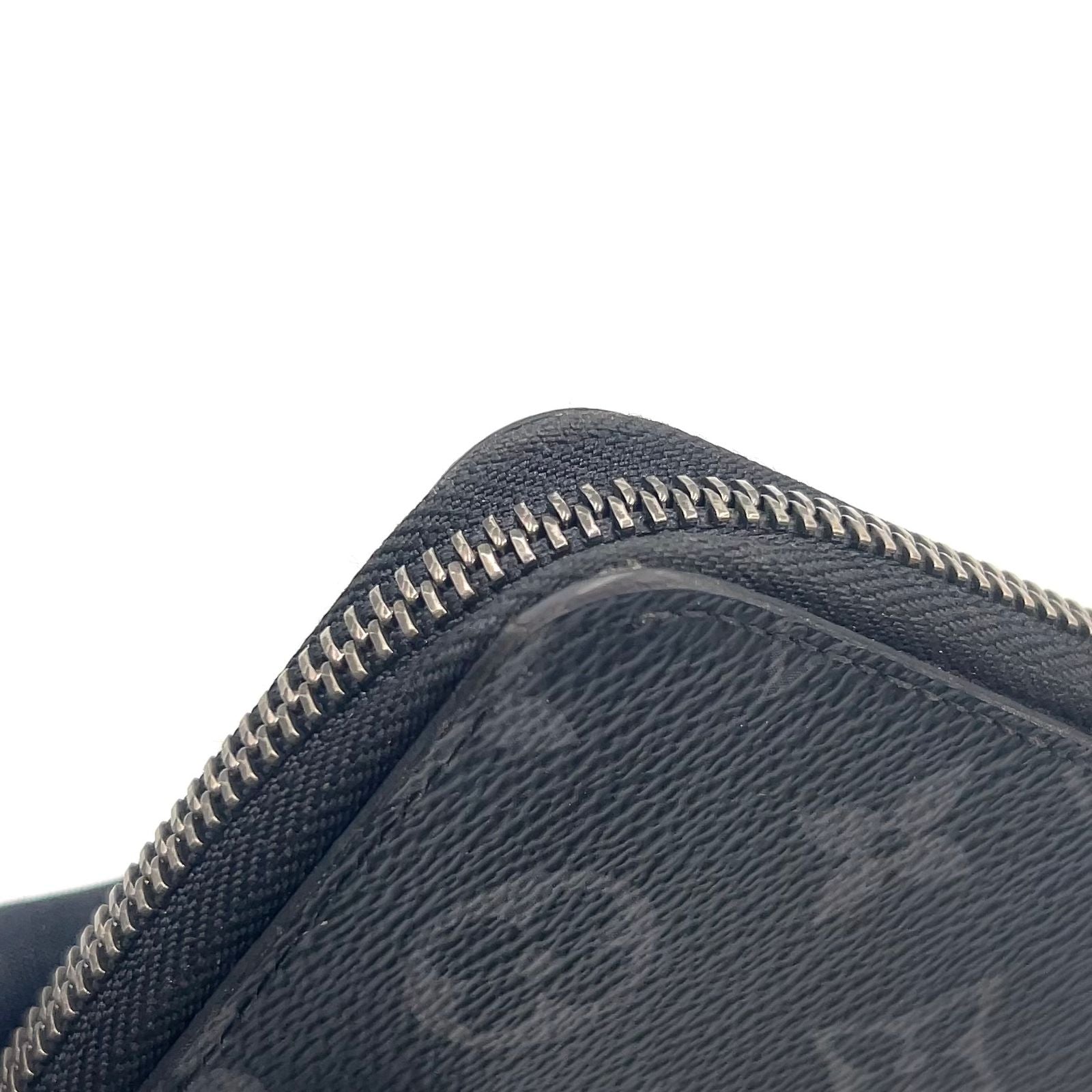 Louis Vuitton Zippy Wallet Vertical Monogram Eclipse Leather Black Zip Around — view 8
