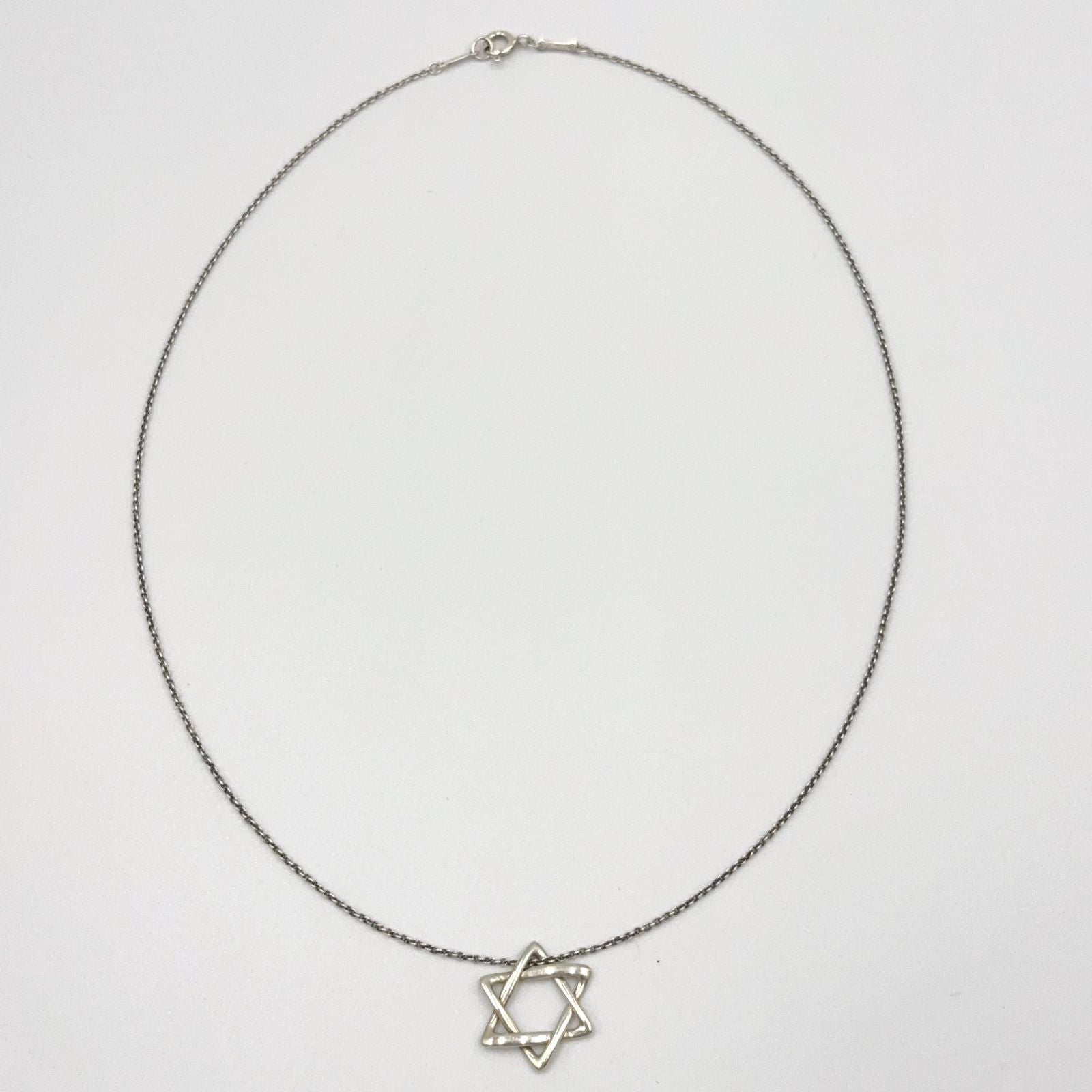 Tiffany & Co Star of David Silver Necklace — view 3