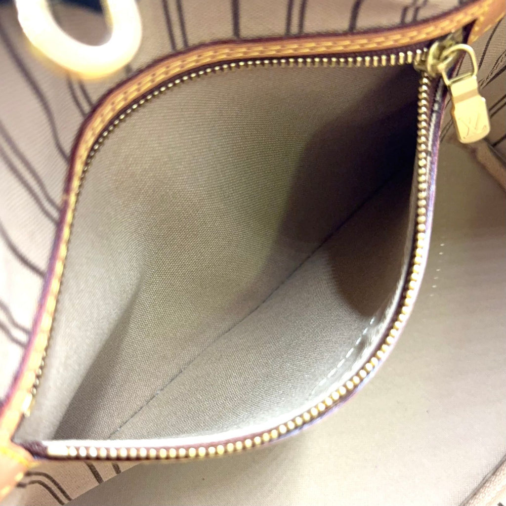 Louis Vuitton Neverfull PM Monogram Leather Brown Tote Gold — view 6