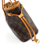 Louis Vuitton Neverfull PM Monogram Leather Brown Tote Gold — view 7