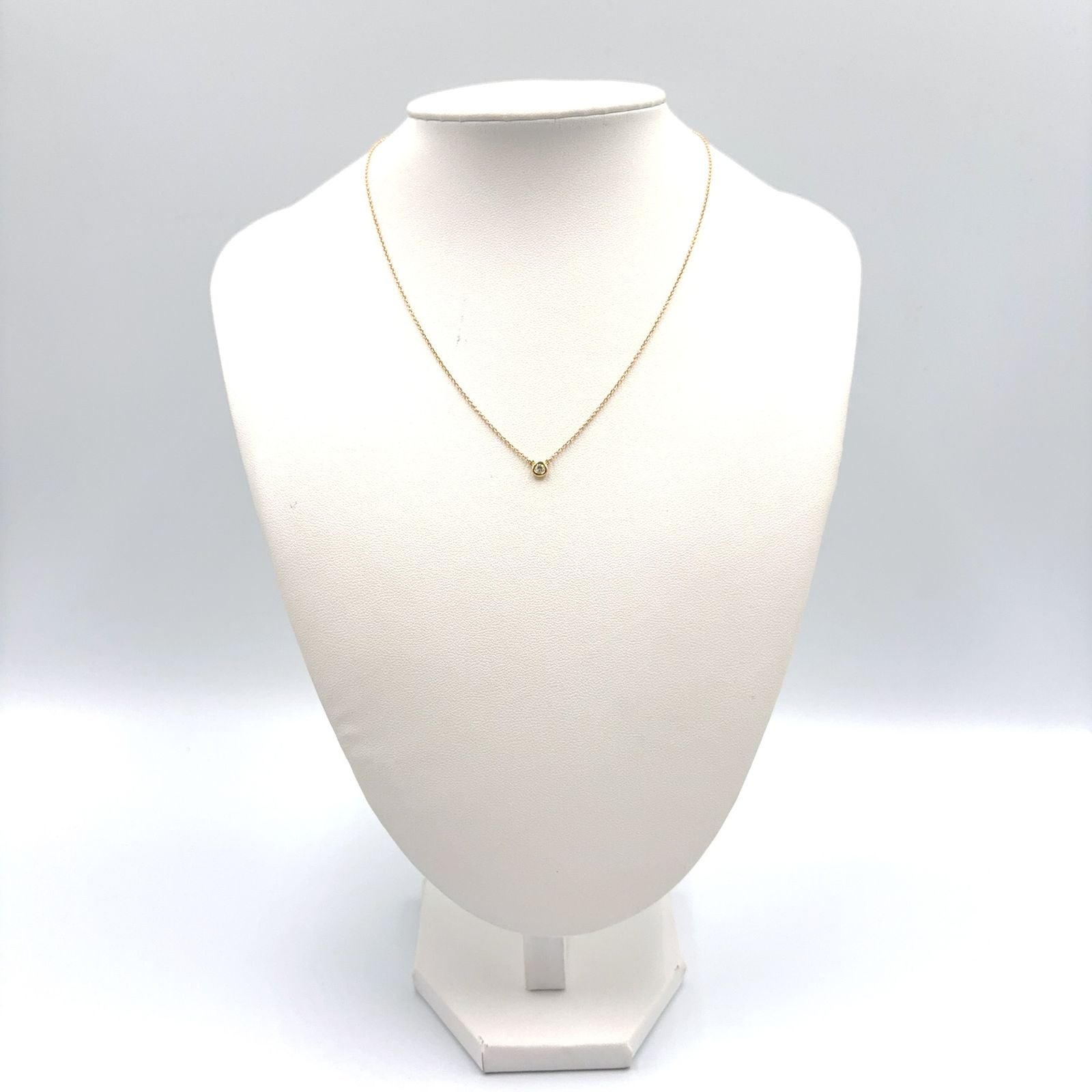 Tiffany & Co Diamond by the Yard Yellow Gold Clear Necklace — view 9