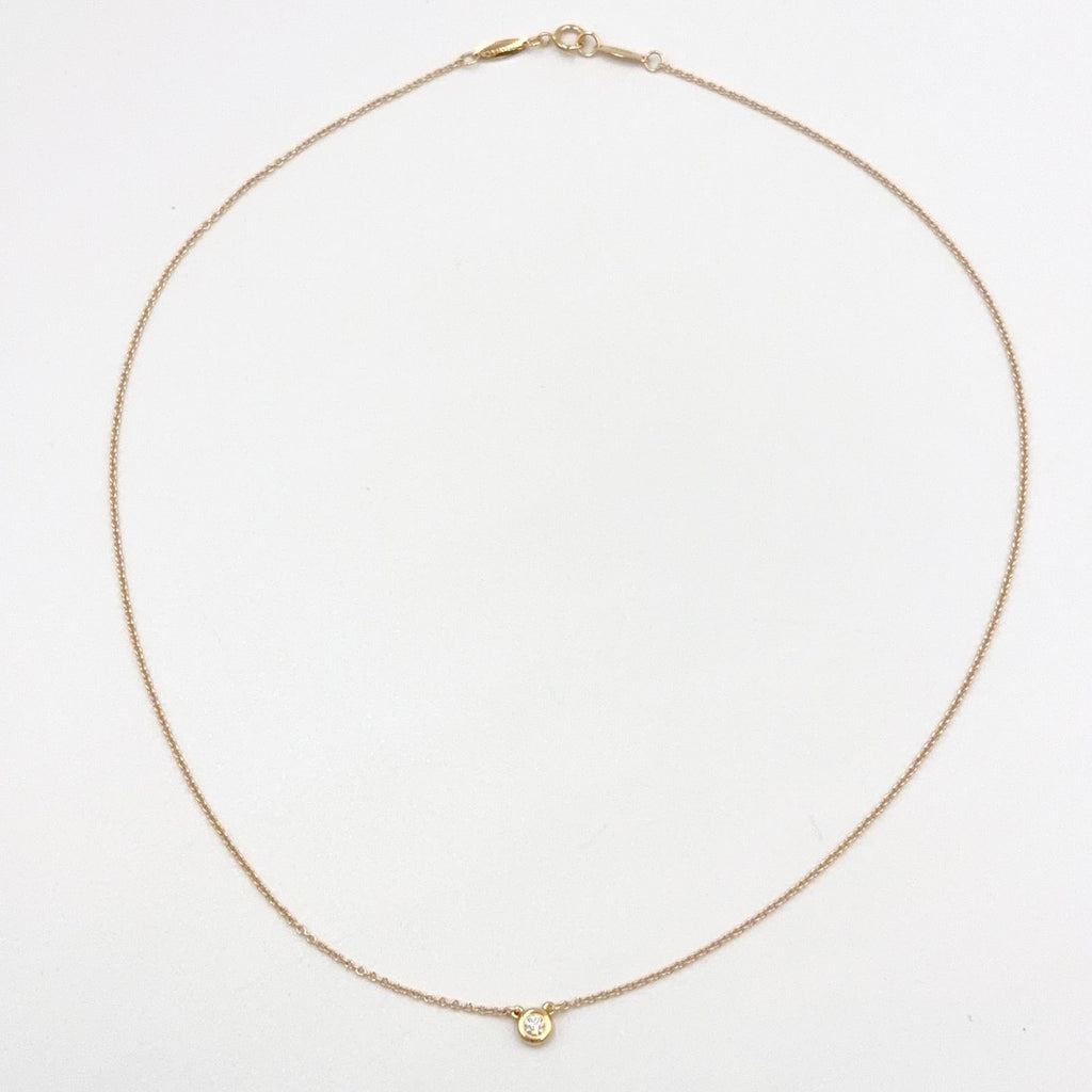 Tiffany & Co Diamond by the Yard Yellow Gold Clear Necklace — view 3
