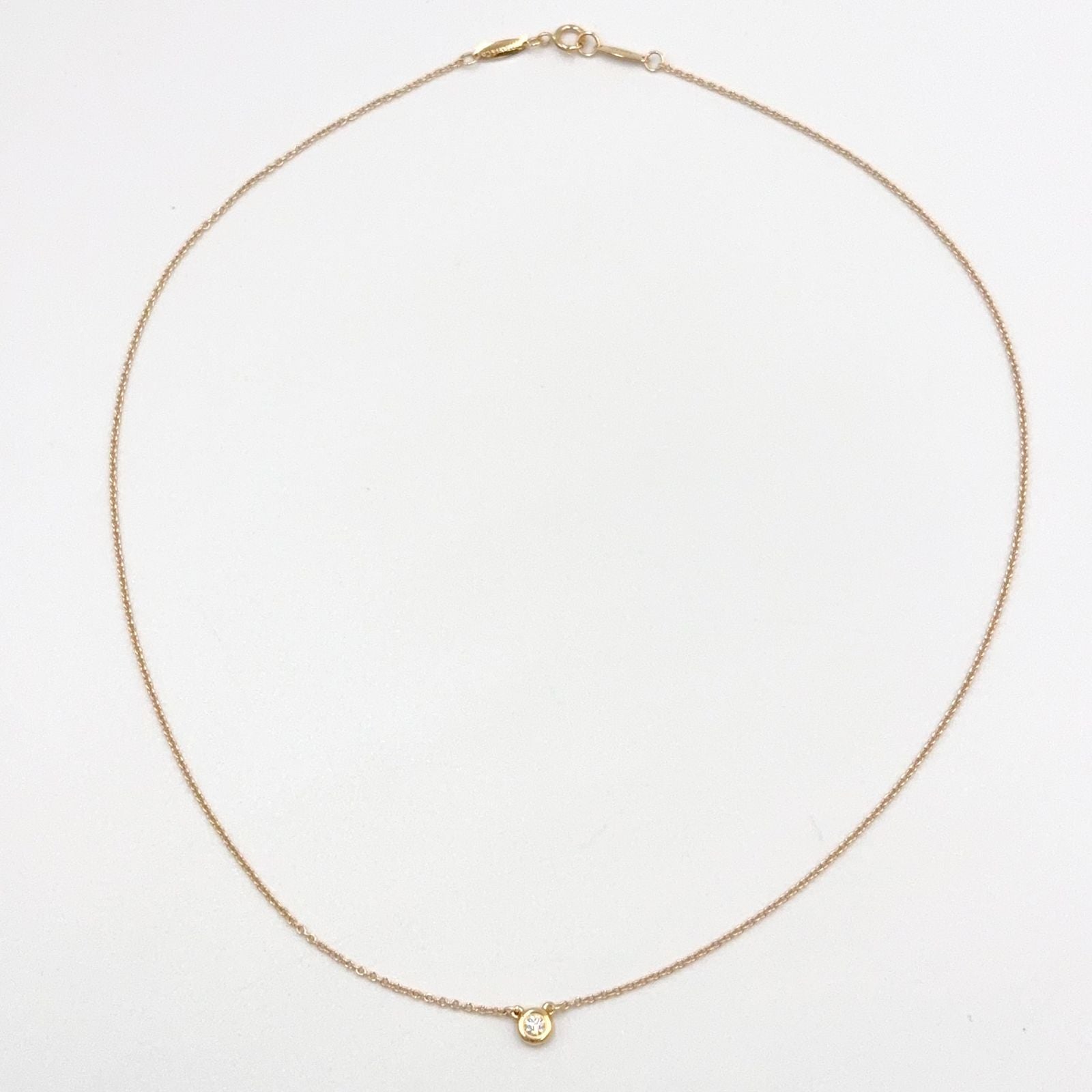 Tiffany & Co Diamond by the Yard Yellow Gold Clear Necklace — view 3