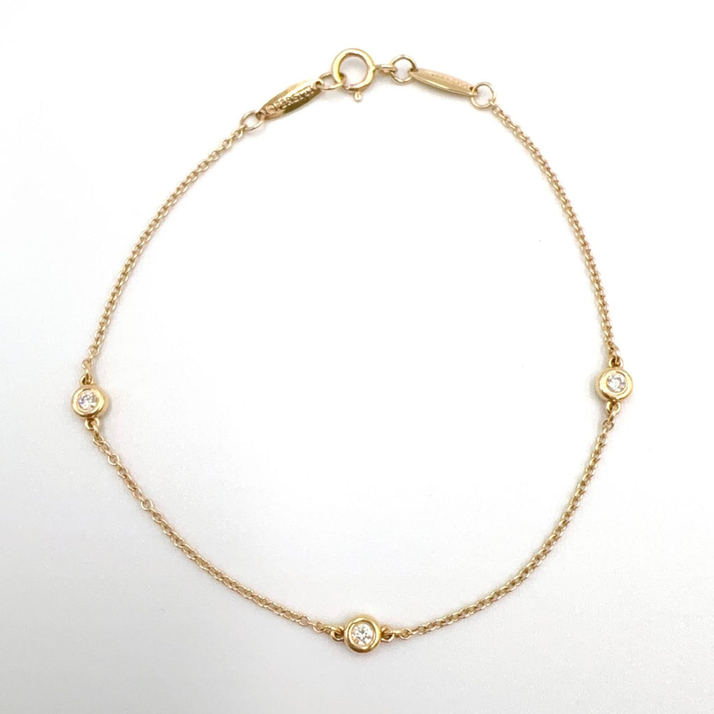 Tiffany & Co by the Yard Diamond Yellow Gold Clear Bracelet — view 3