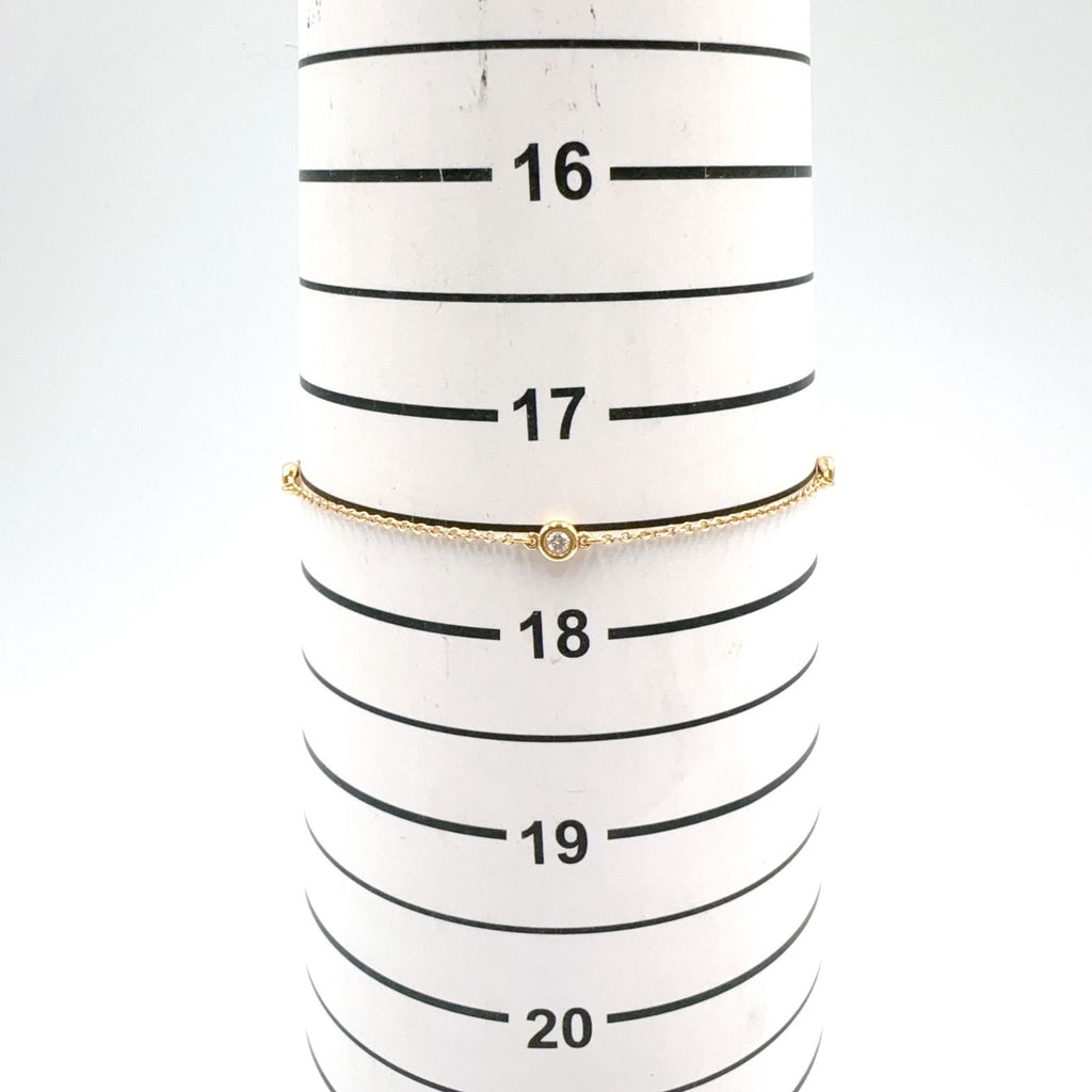 Tiffany & Co by the Yard Diamond Yellow Gold Clear Bracelet — view 9