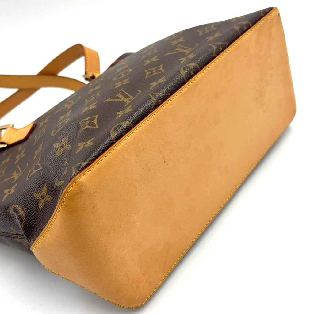 Louis Vuitton Cabas Piano Monogram Leather Brown Light Tote Gold — view 9