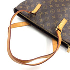 Louis Vuitton Cabas Piano Monogram Leather Brown Light Tote Gold — view 5