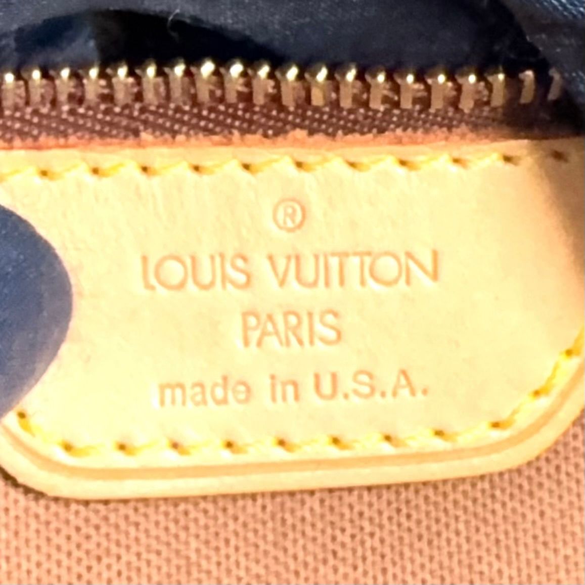 Louis Vuitton Cabas Piano Monogram Leather Brown Light Tote Gold — view 4
