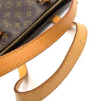 Louis Vuitton Cabas Piano Monogram Leather Brown Light Tote Gold — view 7