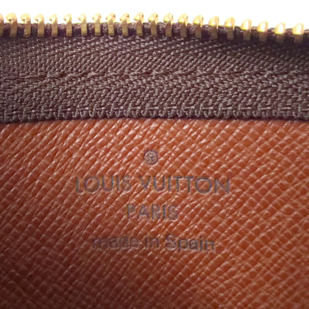 Louis Vuitton Pochette Cles Monogram Brown Coin Case Gold — view 4